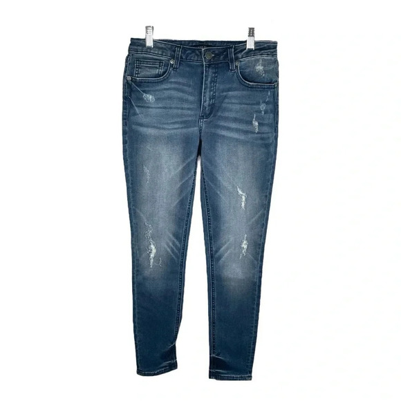 ✨ Miss Me Distressed Stretch Easy Skinny Jeans Size 27 - Picture 1 of 13